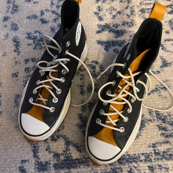 Black platform leather converse - Run star hike - Picture 9 of 11